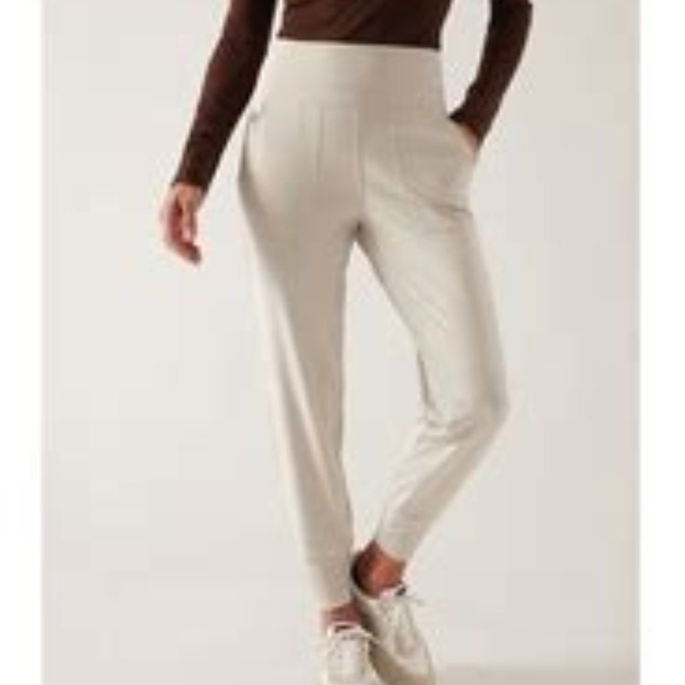 Athleta Venice Pintuck Pant -Beige -  (S) Small - NWT